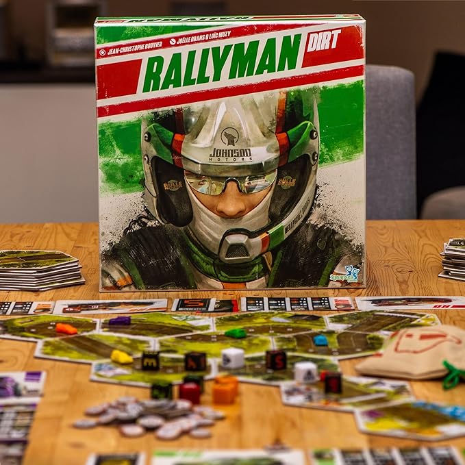 Synapses Games | Rallyman: DIRT | Strategy Board Game | Race Cars with Dice | 1 to 6 Players | 60 Minutes | Ages 10+