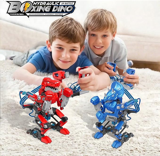 STEM Robot Building Kit Fighting Robots Toy Set for Kids Hydraulic Boxing Bots Build 2 Hydraulic-Powered Battle Robots Easter Christmas Birthday Gifts for 8-12 Year Boys Girls