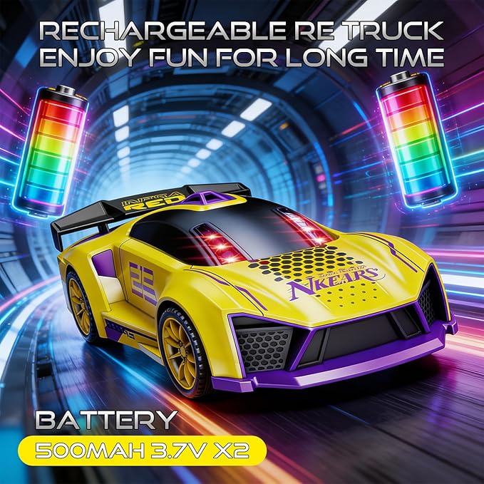 Remote Control Car with Shooting Game 3 IN 1 Parent-Child Drift RC Car 2.4G Stunt Toys with Infrared Gun Christmas Birthday Gifts for 3 4 5 6 7 8 9 10 Year Old Kids Boys Girls Age 4-7 8-12 (Yellow)