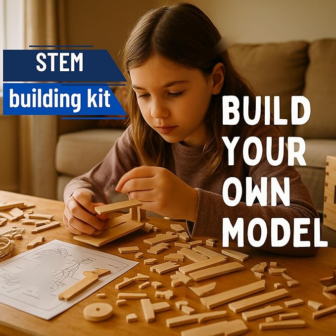 Pathfinders STEM Kit – Trojan Horse Model | DIY Wooden Craft Kit for Kids 10-14 | Girls Arts &amp Crafts STEM Gift | Ancient Greek History Project | Hands-On Educational Toy Engineering and Science