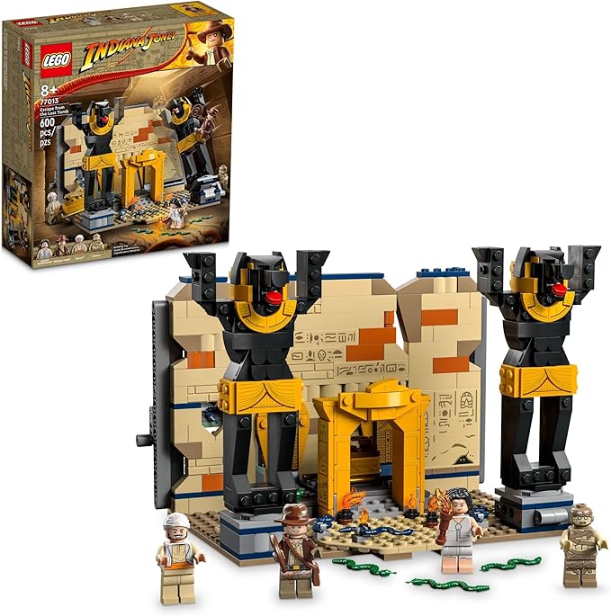 LEGO Indiana Jones Escape from The Lost Tomb 77013 Building Toy Featuring a Mummy and an Indiana Jones Minifigure from Raiders of The Lost Ark Movie Gift Idea for Kids Ages 8+