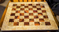 RADICALn 15 Inches Handmade Marble Coral and Red Chess Board