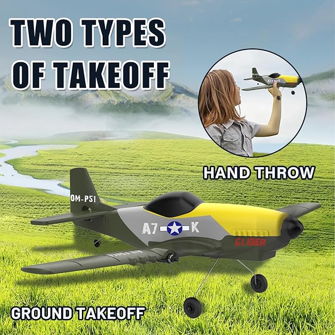 RC Plane3 Channel RC Jet Plane with 2.4GHz Remote Control 6-Axis Gyro Drone for Kids 8-12 &amp Adults Beginner-Friendly Outdoor Remote Control Airplane Rechargeable Battery Easy to Fly