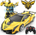 BLUEJAY Transform Rc Cars for Boys 4-7 8-12 2.4Ghz Remote Control Car 1:18 Scale Transforming Robot One-Button Deformation 360° Rotation Car Toy Gifts for Boys 3-5