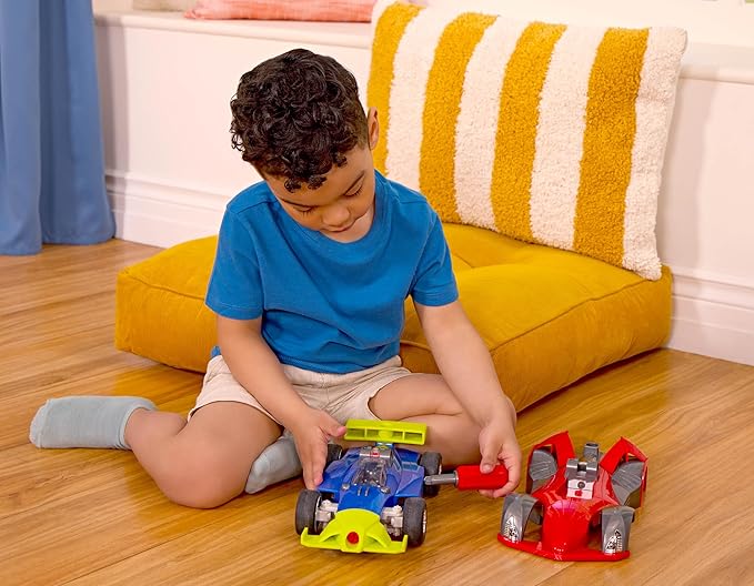 Driven by Battat - Take-Apart RC Race Car - Lights &amp Sounds Remote Controlled Race Car - Remote Control Toy for Toddlers Kids - STEM Set - 3 Years +