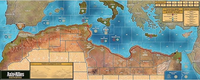 Renegade Game Studios Axis &amp Allies North Africa WWII Strategy Board Game with 250+ Miniatures - 2-4 Players