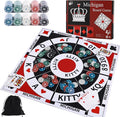 Michigan Rummy Board Game Set Tripoley Game Felt Mat Foldable Family Original Combination of Joker RummyHearts and Poker Includes 2 Decks of Cards and 200 Numbered Poker Chips