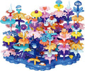 Ultimate Coral Reef STEM Building Set with Storage Box - 136PC Mega Collection 8+ Sea Creatures for Classroom Learning Kids Ages 3-6（Ocean-World-L3）