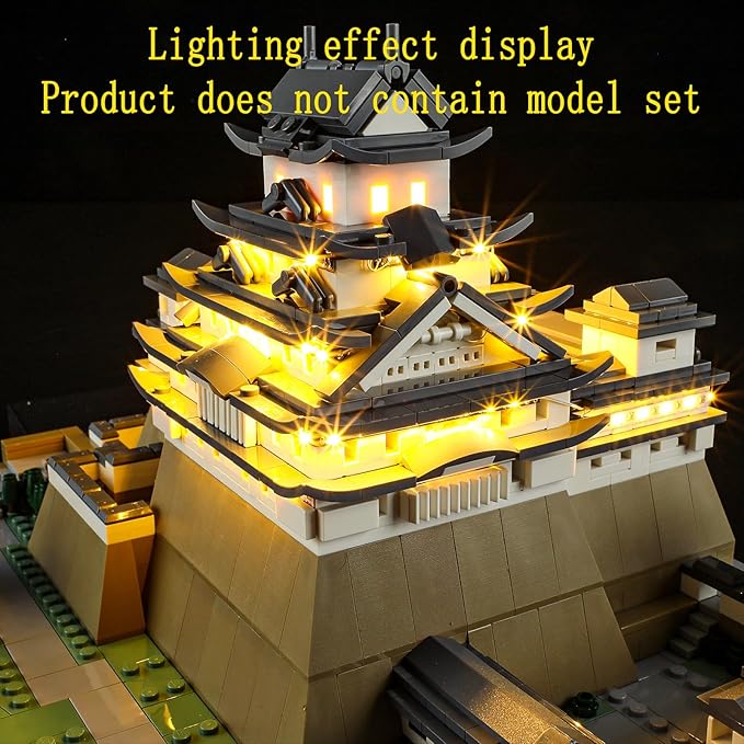 LED Light Kit Compatible with Lego Himeji Castle - Lighting Set for Architecture 21060 (Model Set Not Included)