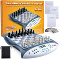 Talking Chess Master Electronic Chess Set with 2000 ELO Rating Great for Brain Strategy Training Strong Magnetic Chess Computer Game 1-2 Player Ideal Learning Gift for Kids Teenagers