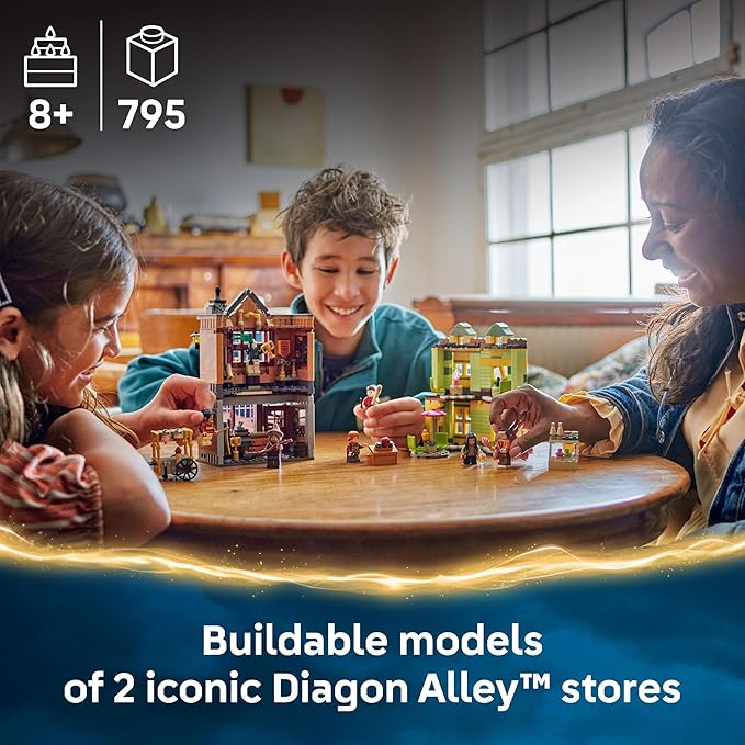 LEGO Harry Potter Quality Quidditch Supplies &amp Ice Cream Parlour - Kids Toy - Diagon Alley Building Set for Boys and Girls 8+ - Harry Potter Collectible - Gift Idea for Birthdays - 76452