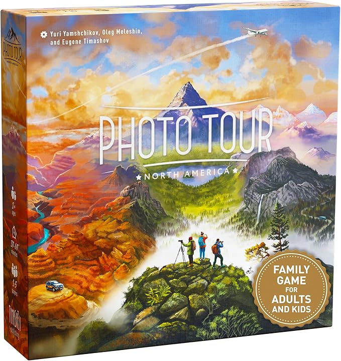 Photo Tour: North America – Family Board Game for Kids and Adults | Travel Strategy Game | Ages 8+ | Easy to Learn | 1–5 Players | Fun for Game Night &amp Educational Play