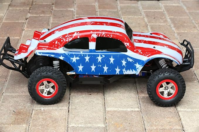 SummitLink Custom Body Flag Strip Style Compatible for 1/10 Scale RC Car or Truck (Truck not Included) SSB-FP-01
