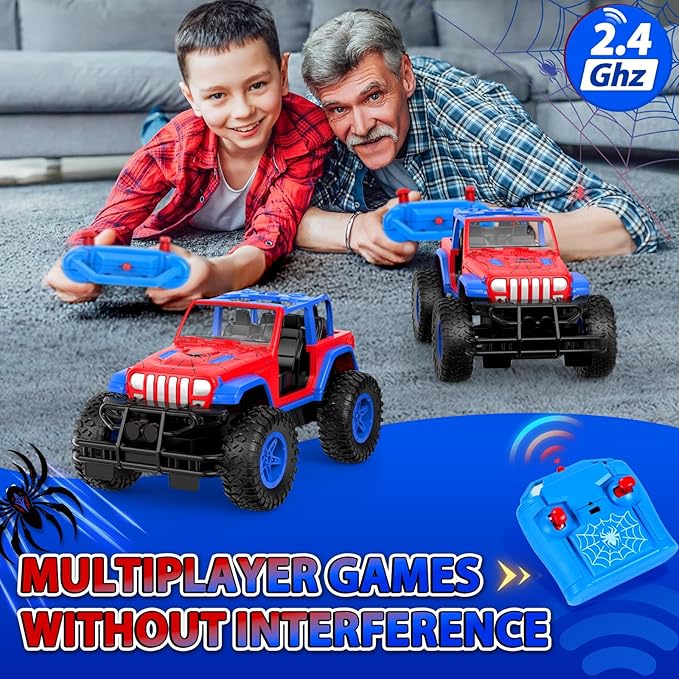 NQD Spider Remote Control Car for Kids RC Car for Boys 2.4Ghz Off Road RC Trucks All Terrain SUV Jeep Toy for Birthday for Kids 3-8 Years Old