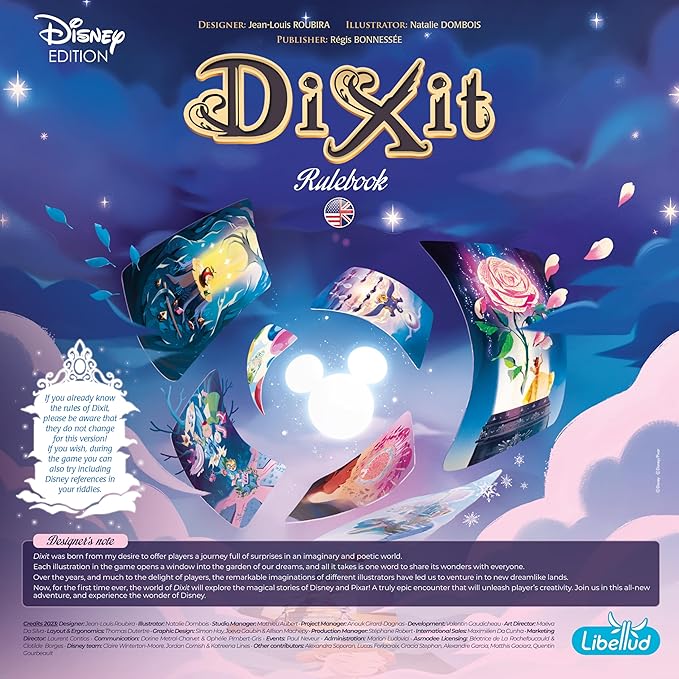 Asmodee Dixit Disney Edition Board Game - Immerse Yourself in a Magical Storytelling Adventure Fun Family Game for Kids &amp Adults Ages 8+ 3-6 Players 30 Minute Playtime
