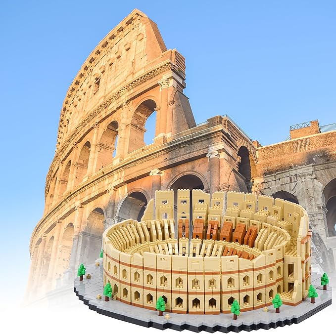Building Blocks Set Roman Colosseum Model Micro Building Blocks 5594 PCS Famous Architecture Model Mini Building Kit Gift for Kids and Adults