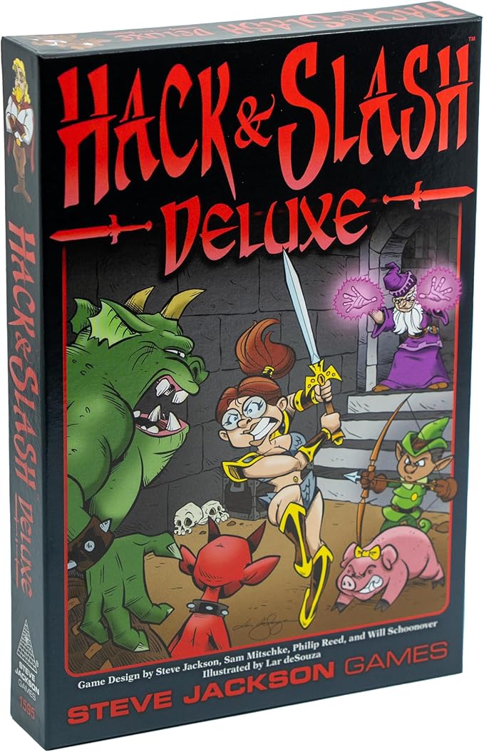 Steve Jackson Games Hack &amp Slash Deluxe - Strategy Board Game - for 1 to 6 Players and Ages 14+