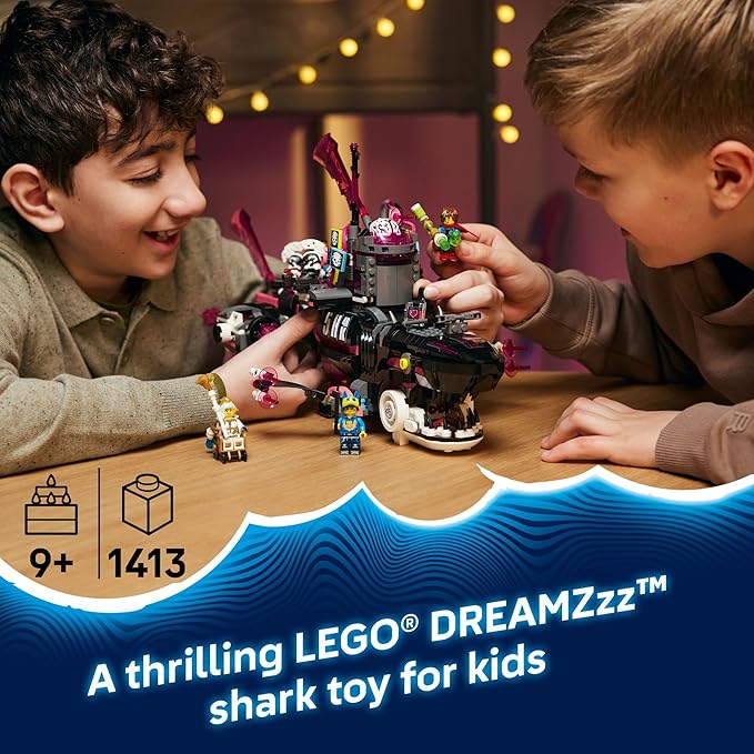 LEGO DREAMZzz Nightmare Shark Submarine Building Toy for Kids - Pretend Play Set &amp Figures for Boys &amp Girls Ages 9+ - Rebuild as a Battleship or Submarine Toy - Gift Idea for Birthdays - 7150