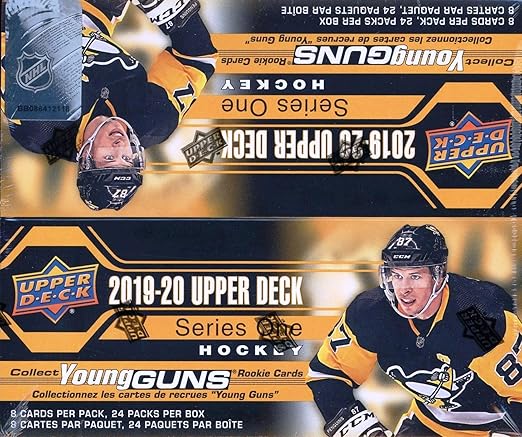 2019/20 Upper Deck Series 1 Hockey MASSIVE 24 Pack Factory Sealed Retail Box with 192 Cards Including (6) YOUNG GUN ROOKIE Cards &amp Game Used Jersey Card!