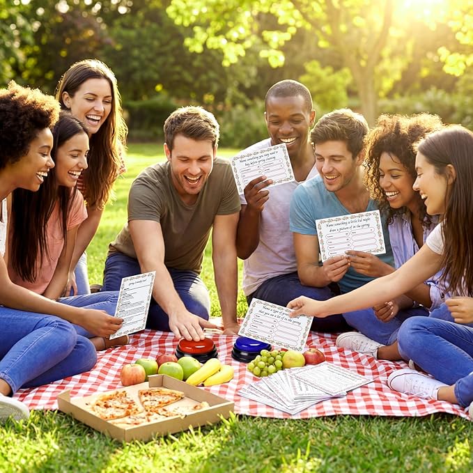 Spring Friendly Feud Game with 2 Answer Buzzers Floral Feud Cards for Family Game Night Fun Trivia Quiz for Party Office Class Groups Team Building