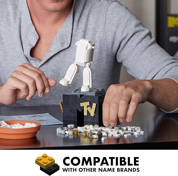 Brickcraft MTV Moon Person Building Set (510 Pieces) – MTV Trophy Collectible Display Model Officially Licensed Construction Kit – Great Christmas for Music Fans &amp Builders