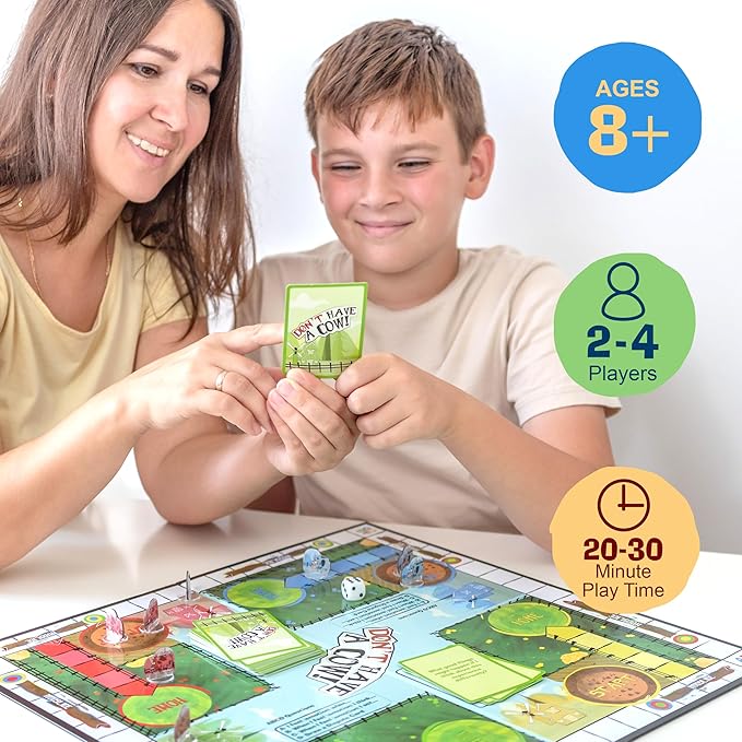 Don't Have a Cow A CBT Therapy Game for Kids from The Creator of Don't Go Bananas - Play Therapy Toys Counseling Games - Version 2