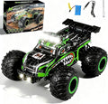 Remote Control Monster Truck for Kids: Off-Road RC Car with Headlights &amp Body Lights 1:18 20 km/h 2WD 2.4 GHz All-Terrain Rechargeable High-Speed - Birthday for Boys Ages 4-12