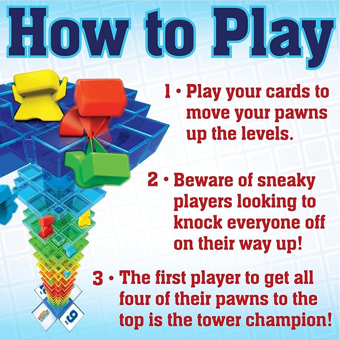 MindWare Leaps and Ledges Strategy Game - Ages 8+ - Fun Party Game and Family Game Night Activity for Kids Teens and Adults - 2 to 4 Players