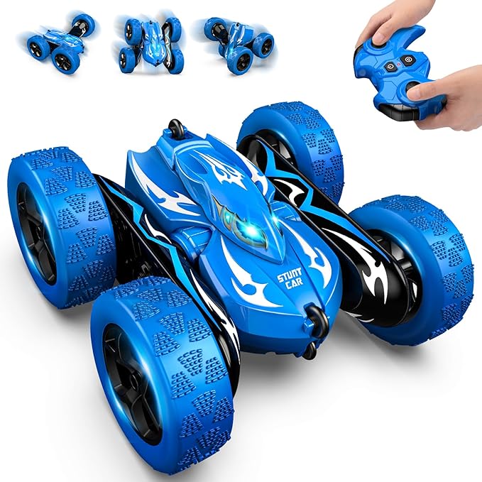 Remote Control Car 4WD 2.4GHz Fast RC Cars with Wheel Lights Toys for Age 3-12 Birthday Gifts Christmas Toys for 3-12 Year Olds Type-C Charging Rechargeable