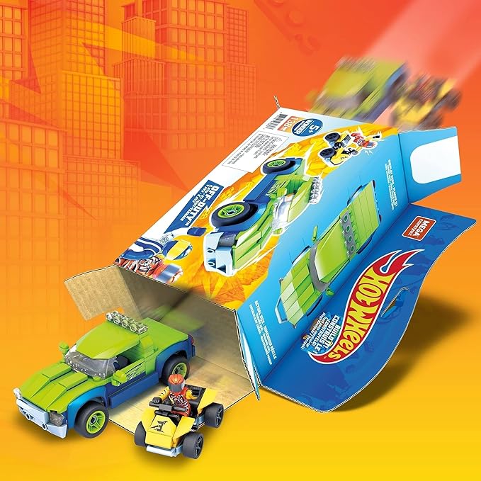 Hot Wheels Mega Construx Off-Duty and ATV Construction Set Building Toys for Kids 5 Years and Up