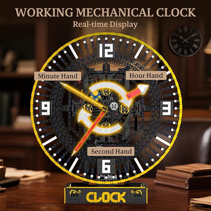 Mould King Cyberpunk Grand Clock Building Set 10160 3675+ PCS Motorized DIY Clock Model with Mechanical Gears APP Control &amp Real-Time Display Advanced Engineering Toy for Adults &amp Teens 14+