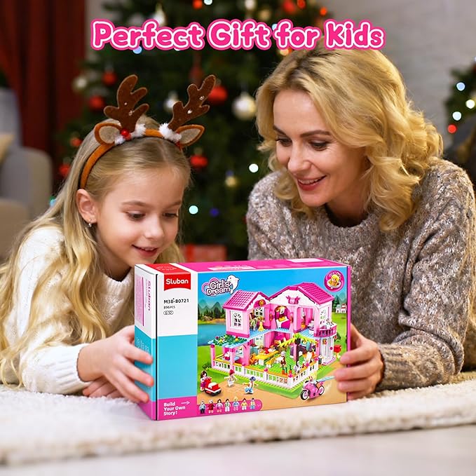 Sluban Garden Villa Friends Building Set for Girls STEM Educational Toy Building Set Gift for Kids Ages 6+
