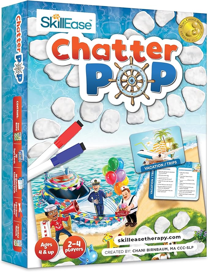 Chatter Pop Social Skills Game to Think About Others Speech Therapy Materials Therapy Games Educational Social Emotional Learning Activities Conversation Starter Cards