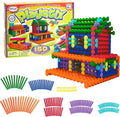 POPULAR PLAYTHINGS Playstix Construction Toy Set with Building Sticks for STEM and Classroom Use for Kids Ages 4 and Up - 150 Piece Kit