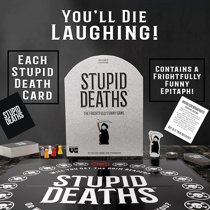 University Games | Stupid Deaths The Party Game for Adults &amp Teens Ages 12 &amp Up (01404)