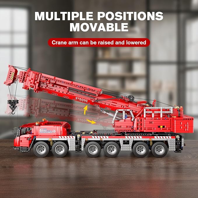 Mould King Engineering Crane Building Sets 17065 Large Vehicles Crane Model Kits APP Programmable Construction Vehicle Building Kits for Adult Collections Enthusiasts(4566 PCS)