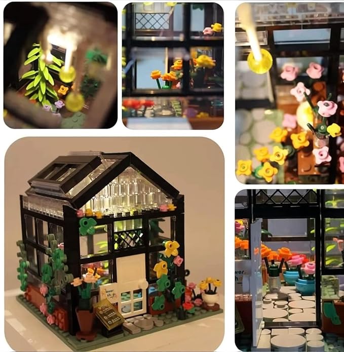 General Jim's Modular Building Block Set Greenhouse Botanical Flower Garden House MOC Building Set
