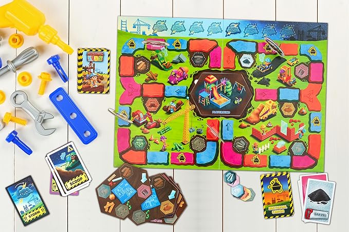 JH5 Construction Kids Board Game for Kids Ages 4 and Up Fun and Cooperative Building Game for 2-4 Players Easy to Learn Perfect for Family Time