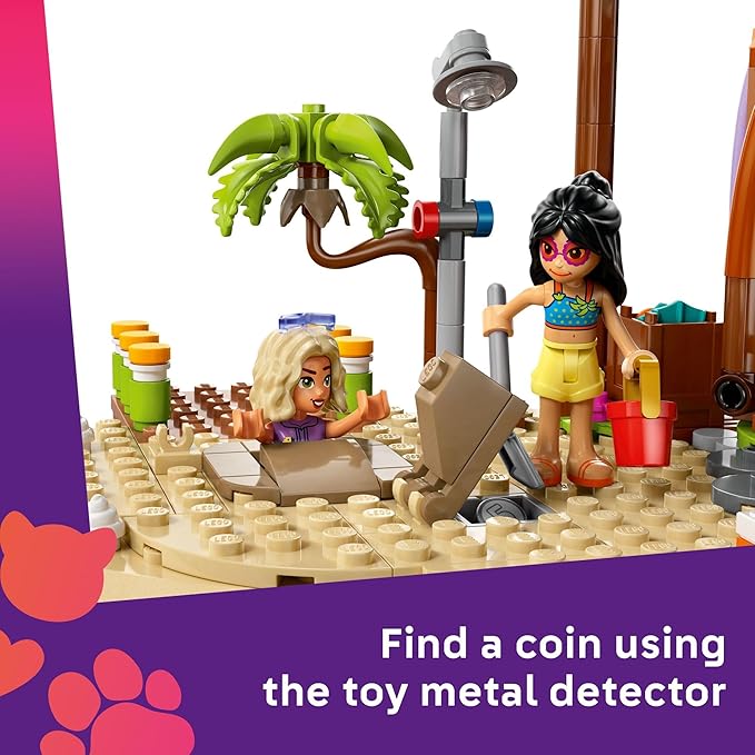 LEGO Friends Family Vacation Beach Resort Pretend Play Building Toy - Adventure Storytelling Playset with Dolphin Toys and Sea Turtles - Creative Birthday Gift Idea for Girls &amp Boys 8+ - 42673