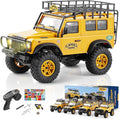 BEEZRC FMS 1/24 RC Crawler RTR FCX24M Land Rover Family Camel Trophy Edition Licensed RC Model 4WD RC Rock Truck 2.4Ghz Hobby Grade RC Car Model Mini Off Road Vehicle with Battery (Defender 90)
