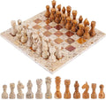 Radicaln Marble Chess Set 12'' Inches Coral and Red Handmade Classic Board Games for Adults Luxury Marble Chess Board &amp Pieces Modern Table Chess