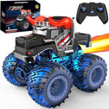 BAODLON Remote Control Monster Car 2.4GHz RC Bull Monster Truck Toys for 3 4 5 6 7 8 Years Old Boys Kid All Terrain RC Truck Off Road with Spray Light Rechargeable Battery Christmas Birthday Gift
