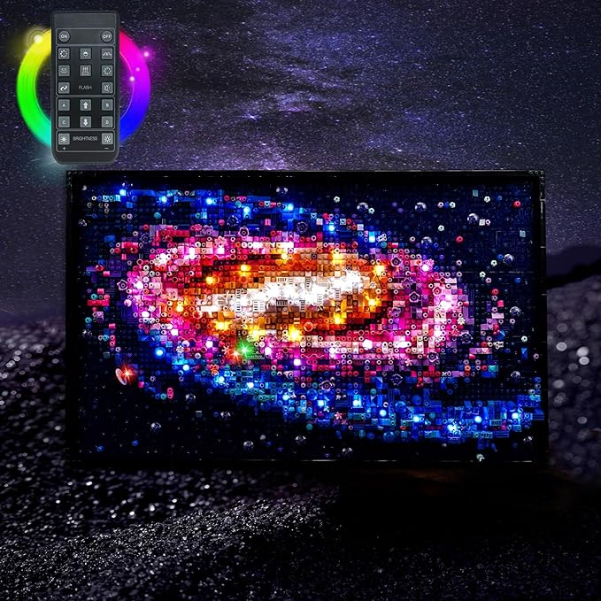 BrickBling LED Lights Compatible with Lego The Milky Way Galaxy Creative Light Kit Compatible with Lego 31212 (Lights Only No Model) (RC Version Light)