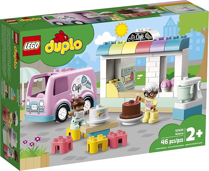 LEGO DUPLO Town Bakery 10928 Educational Play Café Toy for Toddlers Great Gift for Kids Ages 2 and Over (46 Pieces)