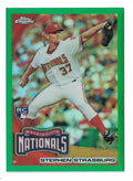 2010 Topps Chrome Green Refractor Stephen Strasburg Rookie Card