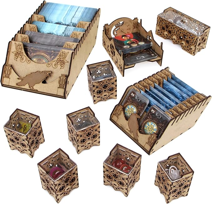 TowerRex Organizer for Mysterium Board Game and Hidden Signs Secrets And Lies Expansion Storage Instert Accessories Upgrade