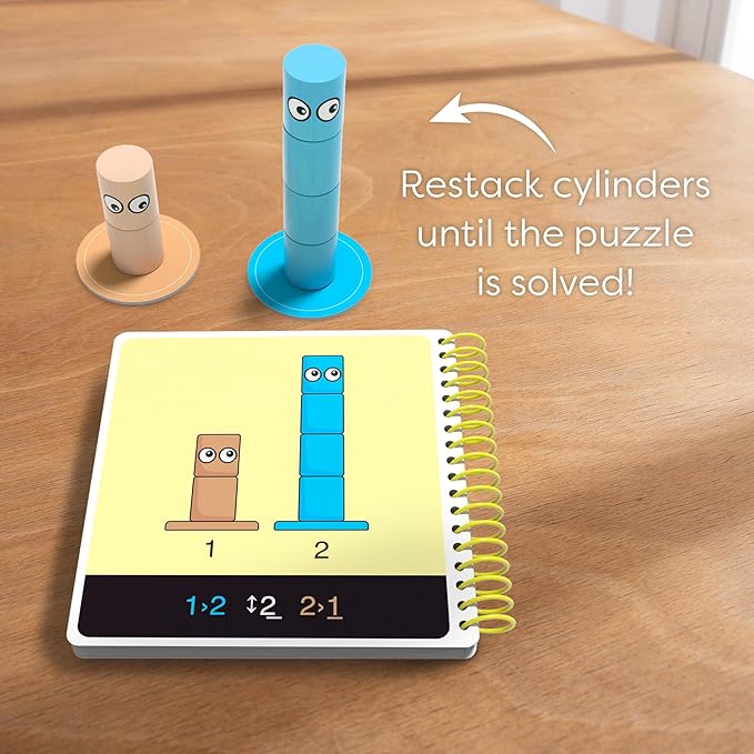 HABA Amanda's Alpacas Stacking Puzzle Game: 60 Logic Challenges and Brain Teaser Puzzles for Kids Ages 5+ Smart Games to Develop Fine Motor Skills &amp Problem Solving