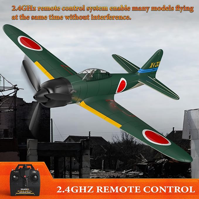 RC Plane 4 Channel Remote Control Airplanes 4-CH RC Airplane Ready to Fly Zero-Fighter Radio Controlled Aircraft for Beginners with Xpilot Stabilization System One Key Aerobatic Airplane