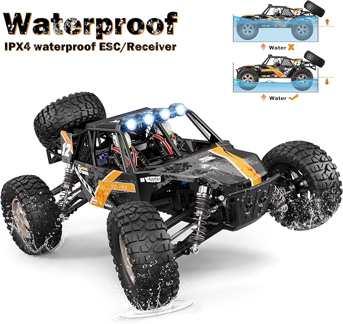HAIBOXING Remote Control Car1:12 Scale 4x4 RC Cars Protector 38+ KM/H Speed 2.4G All-Terrain Off-Road Truck Toy Gifts for Boys and Adults Included Two Rechargeable Batteries Provide 40+ Min Playtime