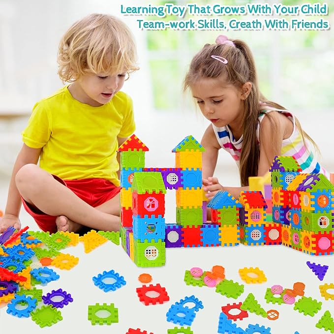 FUBAODA Building Blocks for Toddlers &amp Kids 180 Pcs Toy Building Sets – STEM Building Toys –Interlocking Building Blocks for Toddlers and Kids